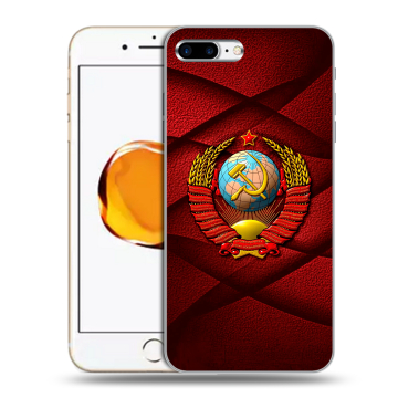 Силиконовый чехол на Iphone 7 Plus с принтом Герб СССР Силиконовый чехол на Iphone 7 Plus с принтом Герб СССР