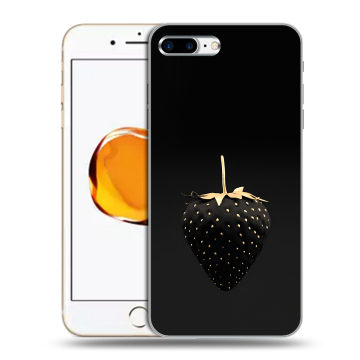 Силиконовый чехол на Iphone 7 Plus с принтом Черная клубника Силиконовый чехол на Iphone 7 Plus с принтом Черная клубника