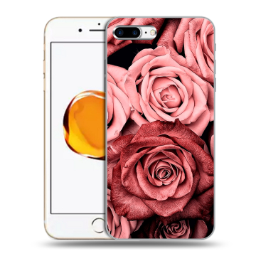 Силиконовый чехол на Iphone 7 Plus с принтом Цветы розы Силиконовый чехол на Iphone 7 Plus с принтом Цветы розы