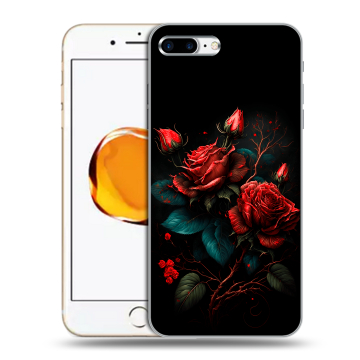 Силиконовый чехол на Iphone 7 Plus с принтом Розы красные Силиконовый чехол на Iphone 7 Plus с принтом Розы красные