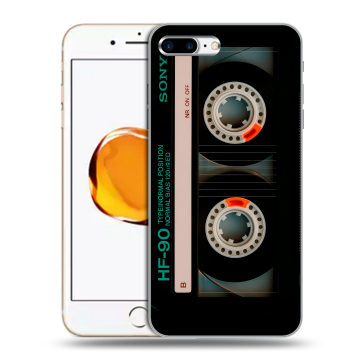 Силиконовый чехол на Iphone 7 Plus с принтом Кассета Силиконовый чехол на Iphone 7 Plus с принтом Кассета