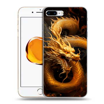 Силиконовый чехол на Iphone 7 Plus с принтом Золотой дракон Силиконовый чехол на Iphone 7 Plus с принтом Золотой дракон