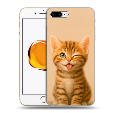 Силиконовый чехол на Iphone 7 Plus с принтом котенок Силиконовый чехол на Iphone 7 Plus с принтом котенок