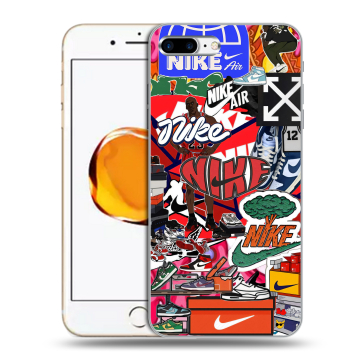 Силиконовый чехол на Iphone 7 Plus с принтом Найк Nike яркий Силиконовый чехол на Iphone 7 Plus с принтом Найк Nike яркий
