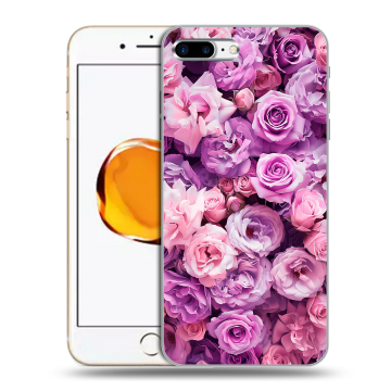 Силиконовый чехол на Iphone 7 Plus с принтом лавандовые розы Силиконовый чехол на Iphone 7 Plus с принтом лавандовые розы