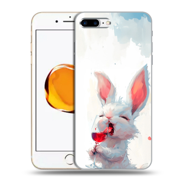 Силиконовый чехол на Iphone 7 Plus с принтом кролик зайчик Силиконовый чехол на Iphone 7 Plus с принтом кролик зайчик