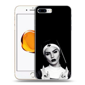 Силиконовый чехол на Iphone 7 Plus с принтом монашка Силиконовый чехол на Iphone 7 Plus с принтом монашка