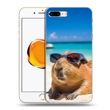 Силиконовый чехол на Iphone 7 Plus с принтом Капибара Силиконовый чехол на Iphone 7 Plus с принтом Капибара