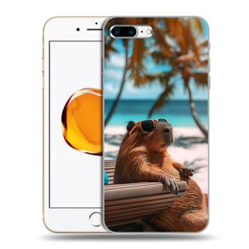 Силиконовый чехол на Iphone 7 Plus с принтом Капибара Силиконовый чехол на Iphone 7 Plus с принтом Капибара