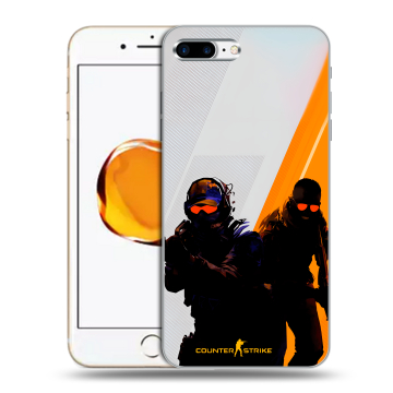 Силиконовый чехол на Iphone 7 Plus с принтом Контер страйк Counter strike Силиконовый чехол на Iphone 7 Plus с принтом Контер страйк Counter strike