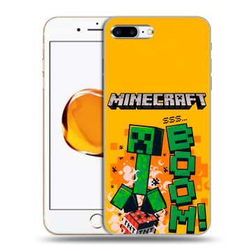 Силиконовый чехол на Iphone 7 Plus с принтом Майнкрафт Minecraft Силиконовый чехол на Iphone 7 Plus с принтом Майнкрафт Minecraft