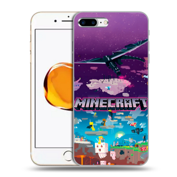 Силиконовый чехол на Iphone 7 Plus с принтом Майнкрафт Minecraft Силиконовый чехол на Iphone 7 Plus с принтом Майнкрафт Minecraft