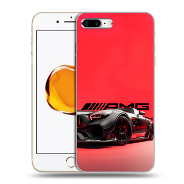 Силиконовый чехол на Iphone 7 Plus с принтом Мерседес Mercedes AMG Силиконовый чехол на Iphone 7 Plus с принтом Мерседес Mercedes AMG