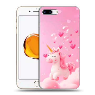 Силиконовый чехол на Iphone 7 Plus с принтом Единорог Силиконовый чехол на Iphone 7 Plus с принтом Единорог