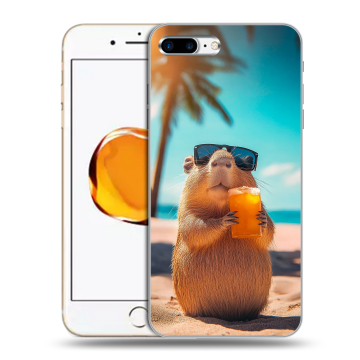 Силиконовый чехол на Iphone 7 Plus с принтом Капибара Силиконовый чехол на Iphone 7 Plus с принтом Капибара