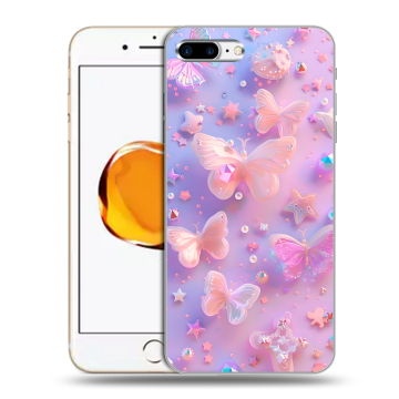 Силиконовый чехол на Iphone 7 Plus с принтом Бабочки Силиконовый чехол на Iphone 7 Plus с принтом Бабочки