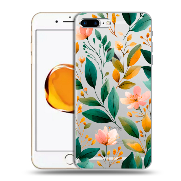 Силиконовый чехол на Iphone 7 Plus с принтом Цветы паттерн Силиконовый чехол на Iphone 7 Plus с принтом Цветы паттерн