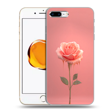 Силиконовый чехол на Iphone 7 Plus с принтом Розовая роза Силиконовый чехол на Iphone 7 Plus с принтом Розовая роза