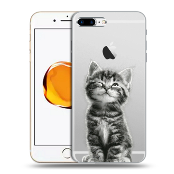 Силиконовый чехол на Iphone 7 Plus с принтом Котенок Силиконовый чехол на Iphone 7 Plus с принтом Котенок