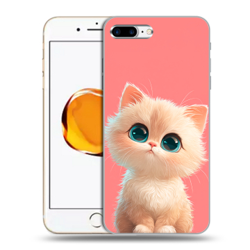 Силиконовый чехол на Iphone 7 Plus с принтом Розовый котенок Силиконовый чехол на Iphone 7 Plus с принтом Розовый котенок