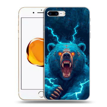 Силиконовый чехол на Iphone 7 Plus с принтом Медведь Силиконовый чехол на Iphone 7 Plus с принтом Медведь