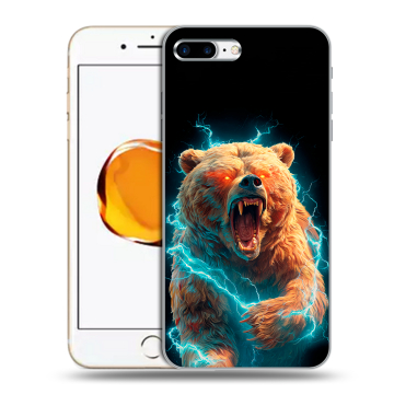 Силиконовый чехол на Iphone 7 Plus с принтом Медведь Силиконовый чехол на Iphone 7 Plus с принтом Медведь