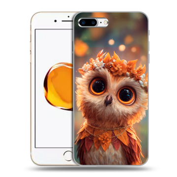 Силиконовый чехол на Iphone 7 Plus с принтом Милая сова Силиконовый чехол на Iphone 7 Plus с принтом Милая сова