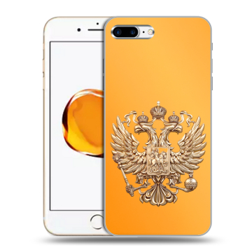 Силиконовый чехол на Iphone 7 Plus с принтом Герб Флаг России Силиконовый чехол на Iphone 7 Plus с принтом Герб Флаг России