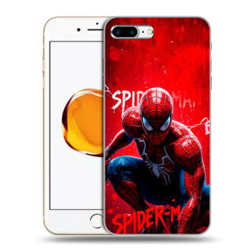 Силиконовый чехол на Iphone 7 Plus с принтом Spiderman Человек паук Силиконовый чехол на Iphone 7 Plus с принтом Spiderman Человек паук