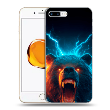 Силиконовый чехол на Iphone 7 Plus с принтом Медведь Силиконовый чехол на Iphone 7 Plus с принтом Медведь
