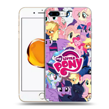 Силиконовый чехол на Iphone 7 Plus с принтом My little pony Дружба чудо Силиконовый чехол на Iphone 7 Plus с принтом My little pony Дружба чудо