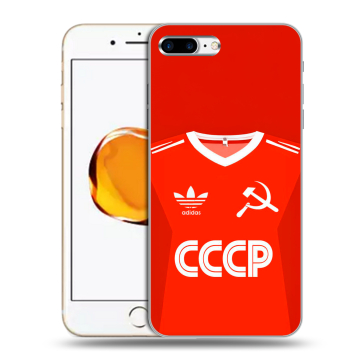 Силиконовый чехол на Iphone 7 Plus с принтом Флаг Герб СССР Силиконовый чехол на Iphone 7 Plus с принтом Флаг Герб СССР