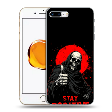 Силиконовый чехол на Iphone 7 Plus с принтом смешной скелет Силиконовый чехол на Iphone 7 Plus с принтом смешной скелет