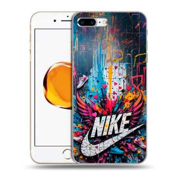 Силиконовый чехол на Iphone 7 Plus с принтом Nike Найк Силиконовый чехол на Iphone 7 Plus с принтом Nike Найк