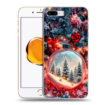Силиконовый чехол на Iphone 7 Plus с принтом Новый год Силиконовый чехол на Iphone 7 Plus с принтом Новый год