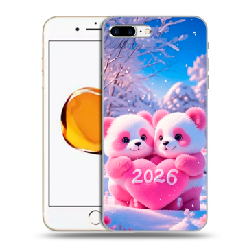 Силиконовый чехол на Iphone 7 Plus с принтом Новый год Силиконовый чехол на Iphone 7 Plus с принтом Новый год