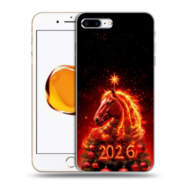 Силиконовый чехол на Iphone 7 Plus с принтом Новый год Силиконовый чехол на Iphone 7 Plus с принтом Новый год