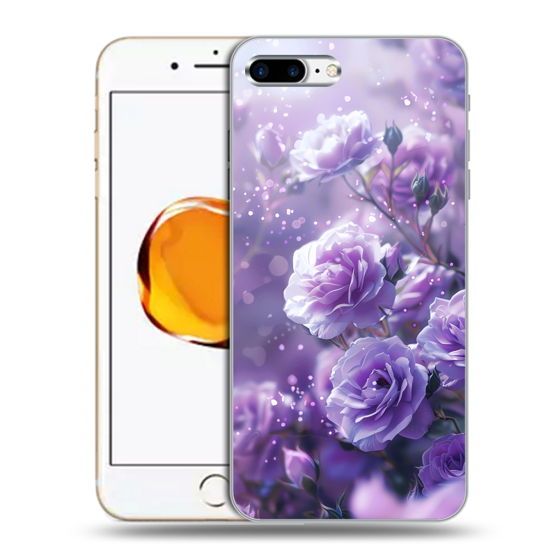 Пластиковый чехол на Iphone 7 Plus с принтом Розы цветы Пластиковый чехол на Iphone 7 Plus с принтом Розы цветы