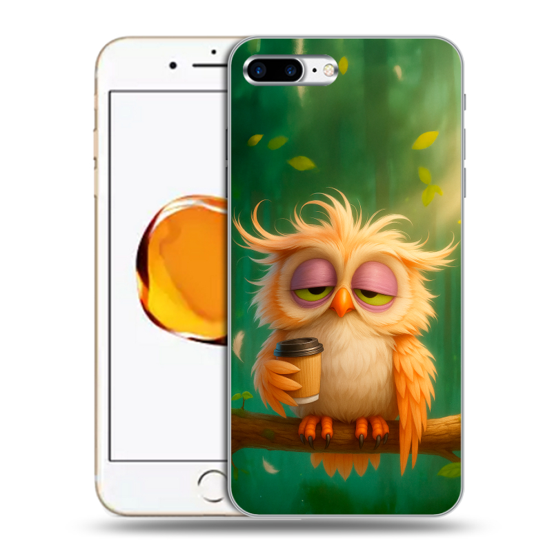 Пластиковый чехол на Iphone 7 Plus с принтом сова Пластиковый чехол на Iphone 7 Plus с принтом сова
