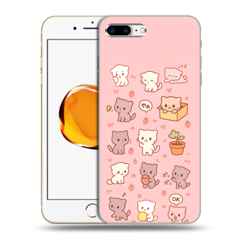 Пластиковый чехол на Iphone 7 Plus с принтом Hello Kitty Хелоу Кити Пластиковый чехол на Iphone 7 Plus с принтом Hello Kitty Хелоу Кити
