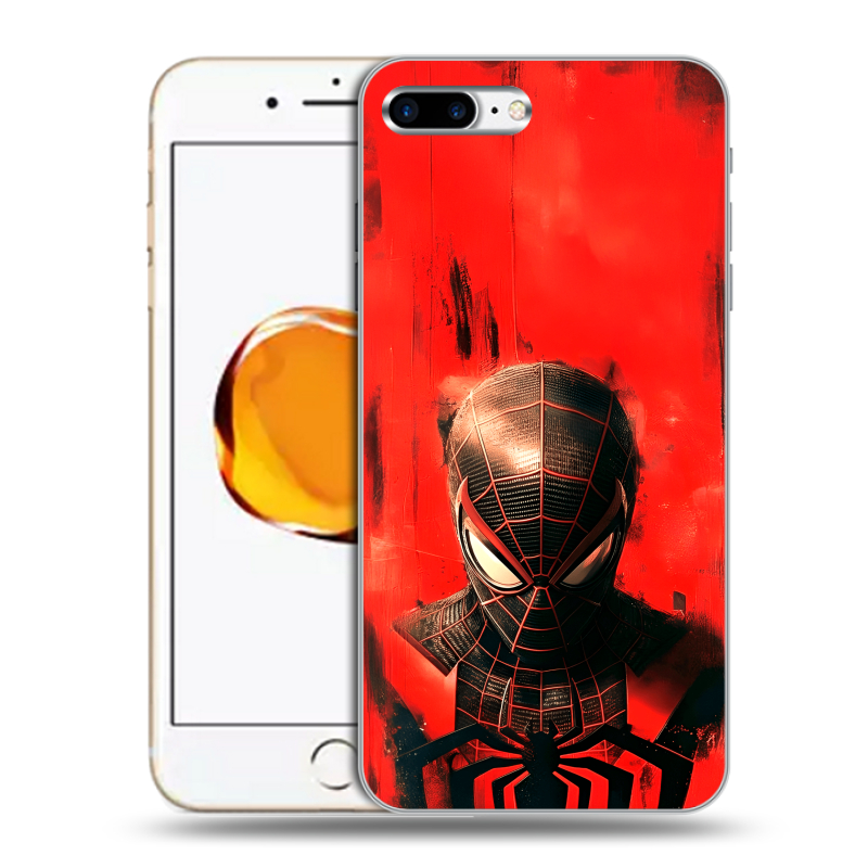 Пластиковый чехол на Iphone 7 Plus с принтом человек паук spiderman Пластиковый чехол на Iphone 7 Plus с принтом человек паук spiderman