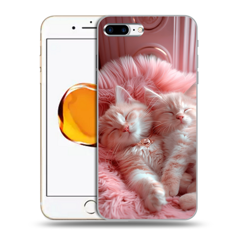 Пластиковый чехол на Iphone 7 Plus с принтом котята котики Пластиковый чехол на Iphone 7 Plus с принтом котята котики
