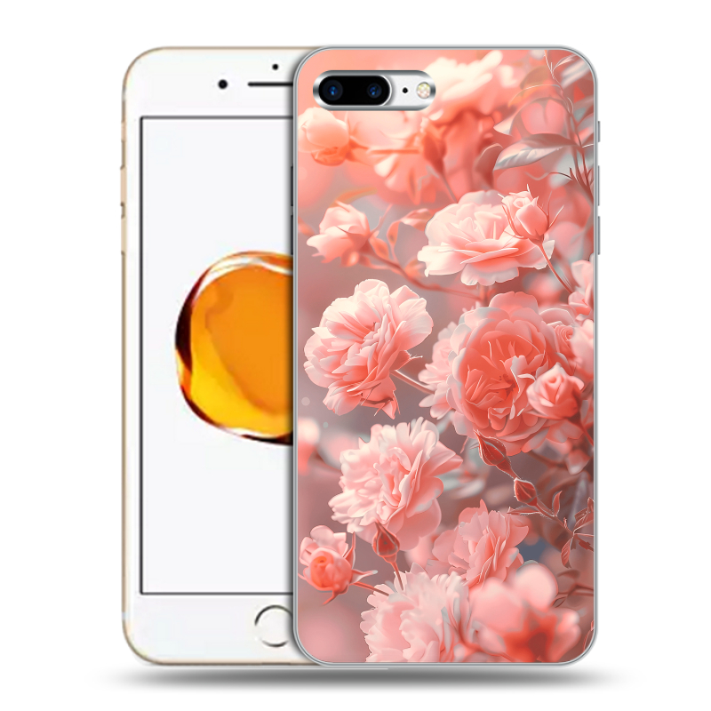 Пластиковый чехол на Iphone 7 Plus с принтом Розы цветы Пластиковый чехол на Iphone 7 Plus с принтом Розы цветы