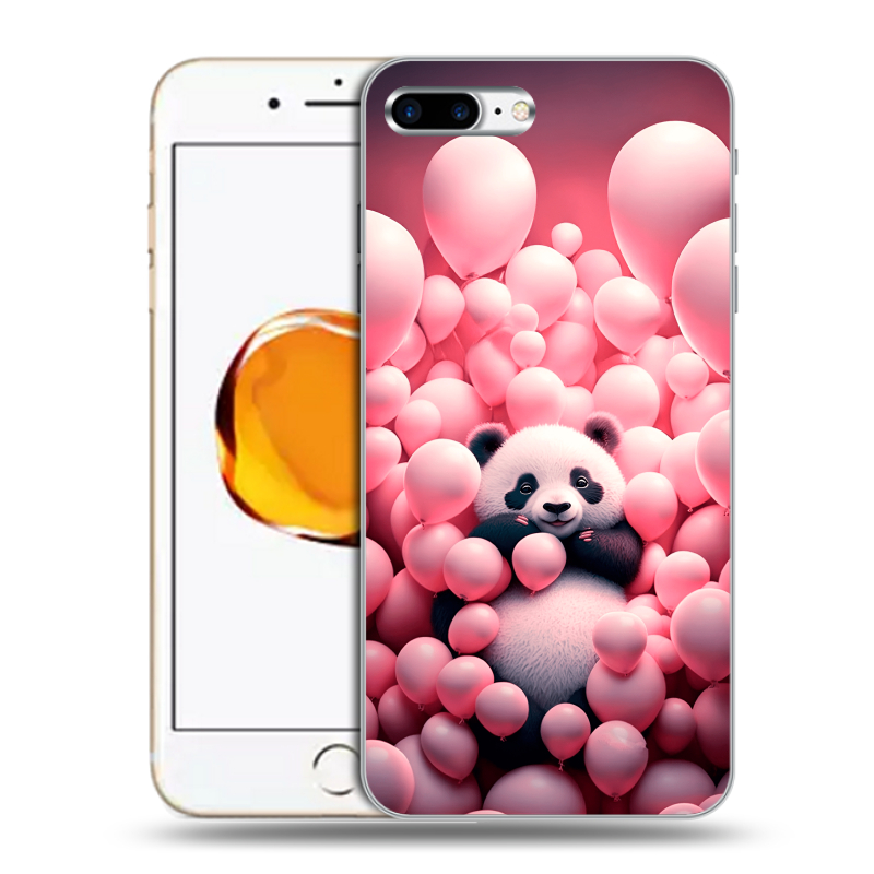 Пластиковый чехол на Iphone 7 Plus с принтом Панда Пластиковый чехол на Iphone 7 Plus с принтом Панда