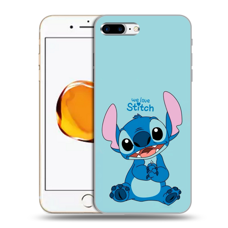 Пластиковый чехол на Iphone 7 Plus с принтом Лило и Стич Пластиковый чехол на Iphone 7 Plus с принтом Лило и Стич