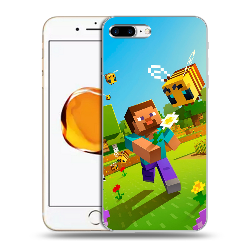 Пластиковый чехол на Iphone 7 Plus с принтом Майнкрафт Minecraft Пластиковый чехол на Iphone 7 Plus с принтом Майнкрафт Minecraft