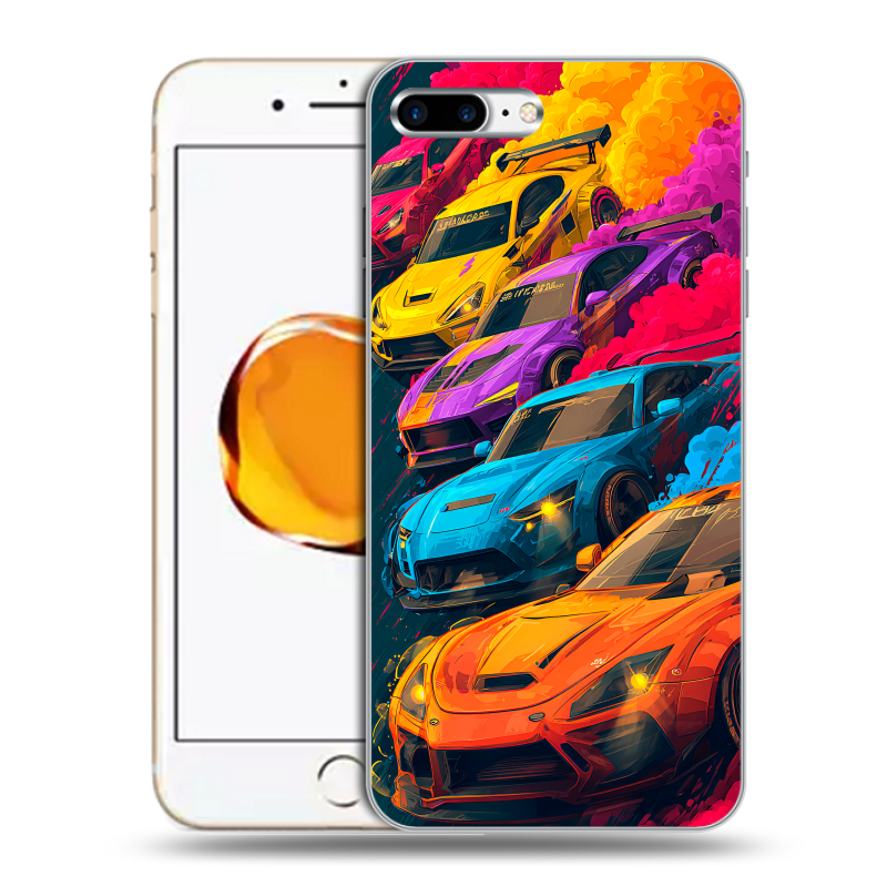 Силиконовый чехол на Iphone 7 Plus с принтом Тачки Силиконовый чехол на Iphone 7 Plus с принтом Тачки