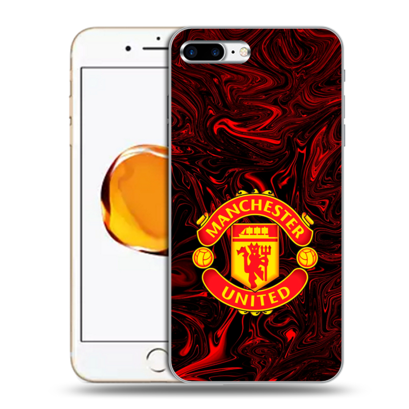 Пластиковый чехол на Iphone 7 Plus с принтом Manchester United Пластиковый чехол на Iphone 7 Plus с принтом Manchester United