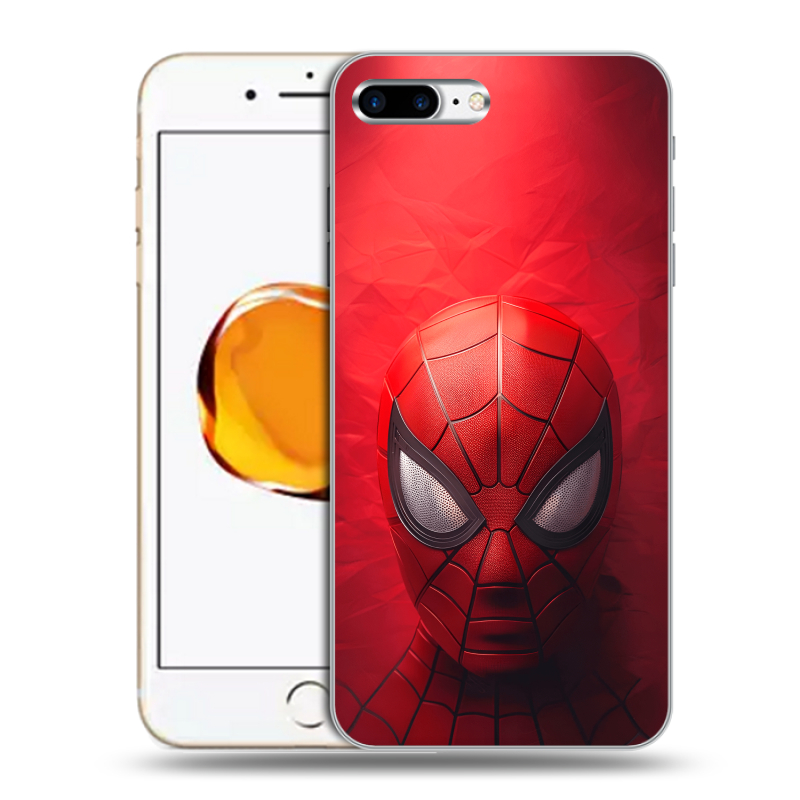Силиконовый чехол на Iphone 7 Plus с принтом Spiderman Человек паук Силиконовый чехол на Iphone 7 Plus с принтом Spiderman Человек паук
