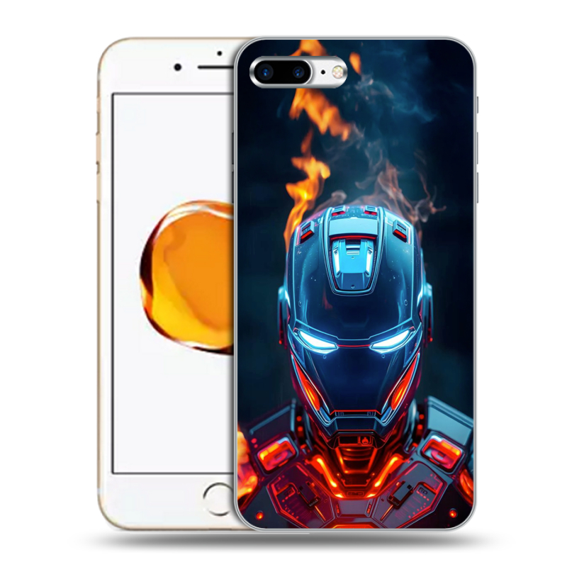 Пластиковый чехол на Iphone 7 Plus с принтом IronMan Железный человек Пластиковый чехол на Iphone 7 Plus с принтом IronMan Железный человек